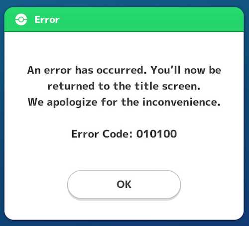 An-error-has-occurred.-Youll-now-be-returned-to-the-title-screen-We-apologize-for-the-inconvenience-Error-Code-010100-or-026001-or-001001